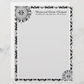 Arabesque Witte kant, briefhoofd (Voorkant / Achterkant)