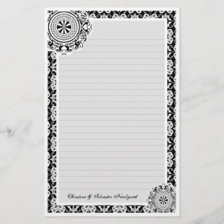Arabesque Witte kant, briefpapier