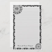 Arabesque Witte kant, briefpapier (Voorkant / Achterkant)