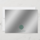 Arabesque Zilveren Kant, 5x7 bruiloft uitnodiging (Achterkant)
