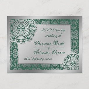 Arabesque Zilveren kant, RSVP briefkaart