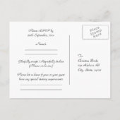 Arabesque Zilveren kant, RSVP briefkaart (Achterkant)