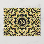  Arabesque Zwart + Goud OM Briefkaart (Voorkant)