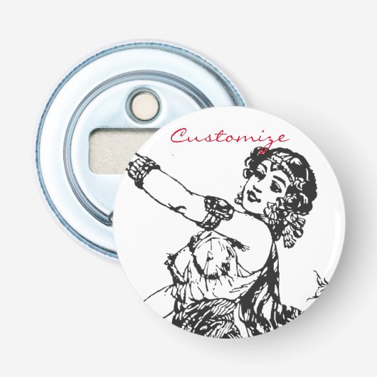 Arabian Belly dancer  Art Thunder_Cove Button Flesopener (Voorkant)