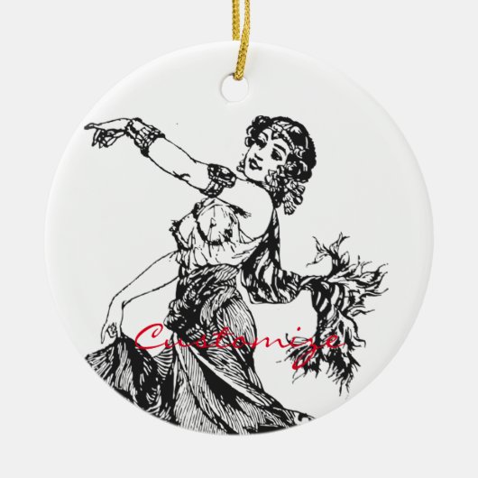 Arabian Belly Dancer  Art Thunder_Cove Keramisch Ornament (Voorkant)