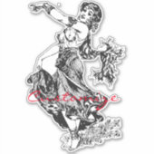 Arabian Belly Dancer  Art Thunder_Cove Sticker (Voorkant)