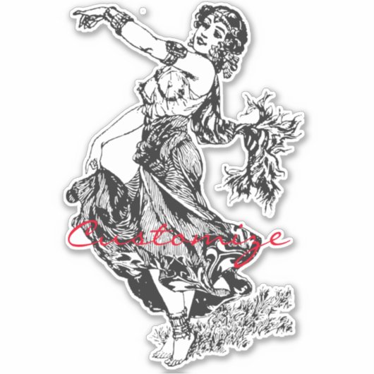 Arabian Belly Dancer  Art Thunder_Cove Sticker (Voorkant)