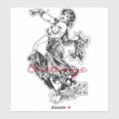 Arabian Belly Dancer  Art Thunder_Cove Sticker (Vel)