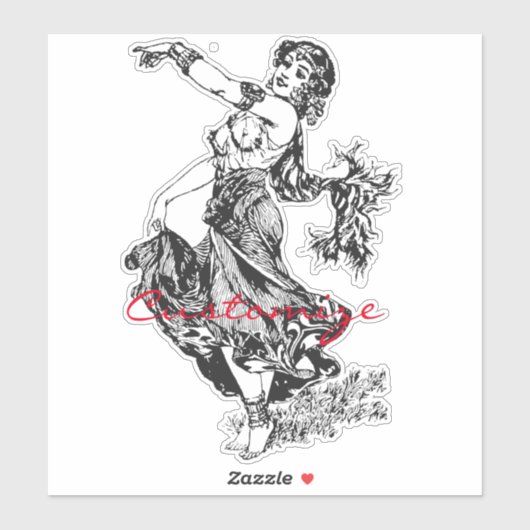Arabian Belly Dancer Art Thunder_Cove Sticker (Vel)