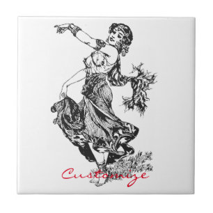 Arabian Belly Dancer  Art Thunder_Cove Tegeltje