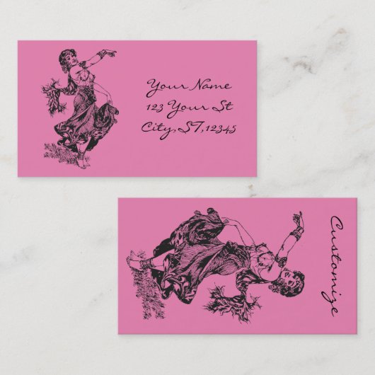Arabian Belly dancer  Art Thunder_Cove Visitekaartje (Voorkant / Achterkant)
