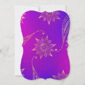 Arabian Bollywood Celebration of Life Invitation Kaart (Achterkant)