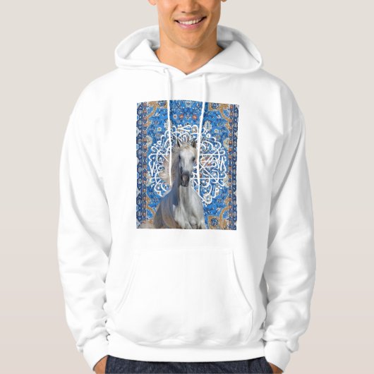 Arabian calligraphy horse hoodie (Voorkant)