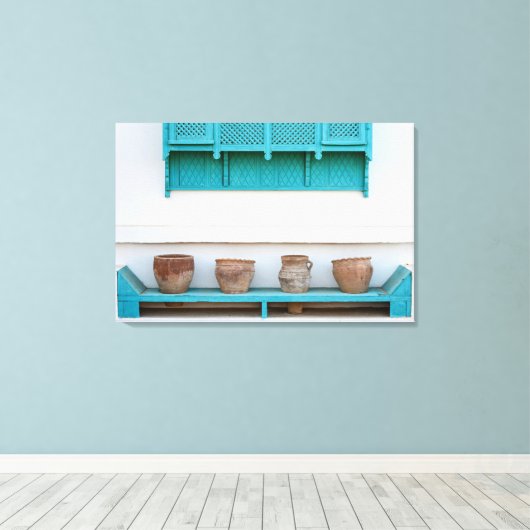 Arabian Clay Pots Canvas Afdruk (Insitu (Houten vloer))