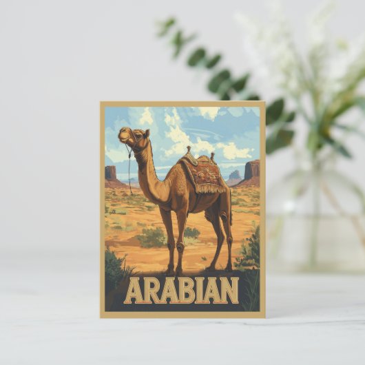 Arabian Desert Adventure - Kameel Briefkaart (Staand voorkant)