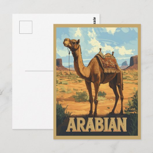Arabian Desert Adventure - Kameel Briefkaart (Voorkant / Achterkant)