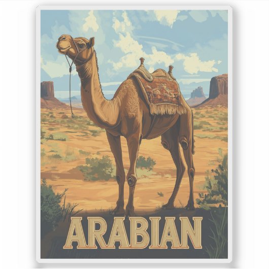 Arabian Desert Adventure - Kameel Sticker (Voorkant)