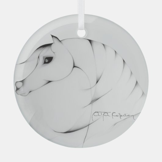 "Arabian Horse" by Adelia Audi Glas Ornament (Voorkant)