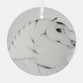 "Arabian Horse" by Adelia Audi Glas Ornament (Achterkant)