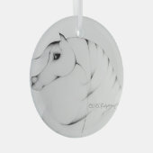 "Arabian Horse" by Adelia Audi Glas Ornament (Voorkant Rechts)
