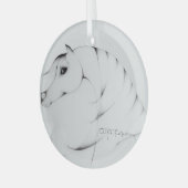 "Arabian Horse" by Adelia Audi Glas Ornament (Voorkant links)