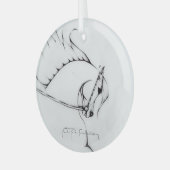 "Arabian Horse" by Adelia Audi Glas Ornament (Voorkant links)