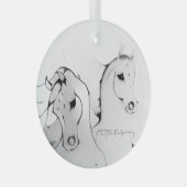 "Arabian Horse" by Adelia Audi Glas Ornament (Voorkant Rechts)