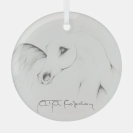 "Arabian Horse" by Adelia Audi Glas Ornament