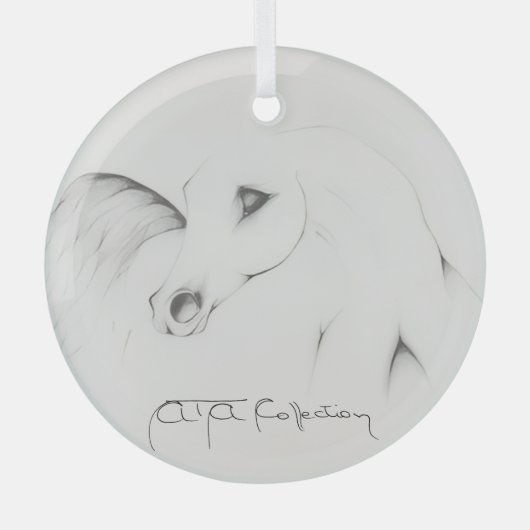 "Arabian Horse" by Adelia Audi Glas Ornament (Voorkant)