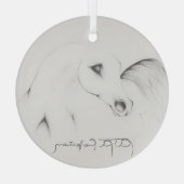 "Arabian Horse" by Adelia Audi Glas Ornament (Achterkant)