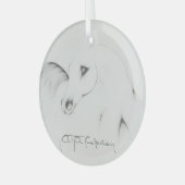 "Arabian Horse" by Adelia Audi Glas Ornament (Voorkant links)