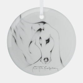 "Arabian Horse" by Adelia Audi Glas Ornament