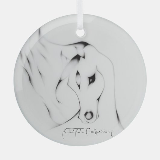 "Arabian Horse" by Adelia Audi Glas Ornament (Voorkant)