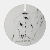 "Arabian Horse" by Adelia Audi Glas Ornament (Achterkant)