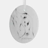 "Arabian Horse" by Adelia Audi Glas Ornament (Voorkant Rechts)