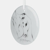 "Arabian Horse" by Adelia Audi Glas Ornament (Voorkant links)