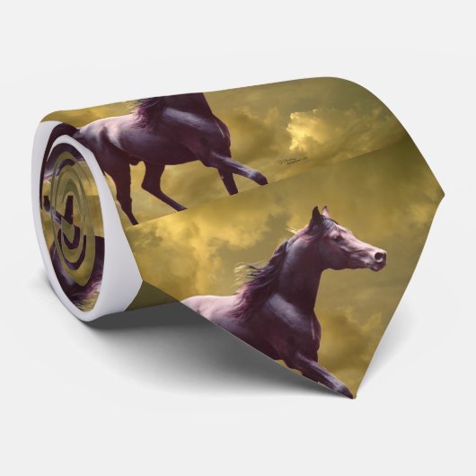 Arabian Horse Clouds Stropdas (Opgerold)