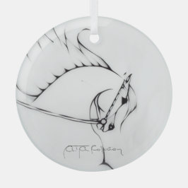 "Arabian Horse" door Adelia Audi Glas Ornament