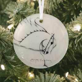 "Arabian Horse" door Adelia Audi Glas Ornament