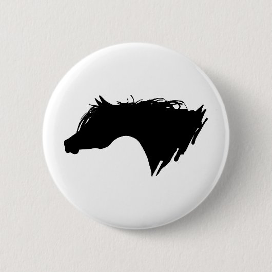 Arabian Horse Head Ronde Button 5,7 Cm (Voorkant)