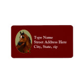 Arabian Horse Kerstcameo Label (Voorkant)