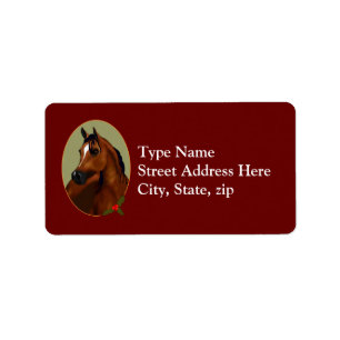 Arabian Horse Kerstcameo Label
