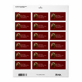 Arabian Horse Kerstcameo Label (Full Sheet)