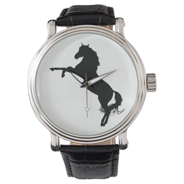Arabian Horse Silhouette Horloge (Voorkant)