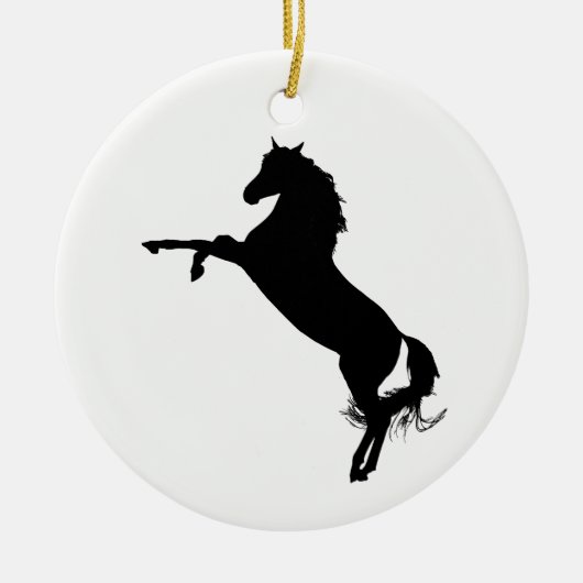 Arabian Horse Silhouette Keramisch Ornament (Voorkant)