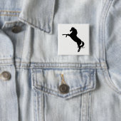 Arabian Horse Silhouette Vierkante Button 5,1 Cm (In situ)