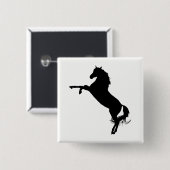 Arabian Horse Silhouette Vierkante Button 5,1 Cm (Voorkant /achterkant)