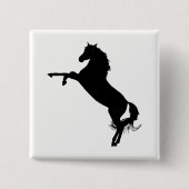 Arabian Horse Silhouette Vierkante Button 5,1 Cm (Voorkant)