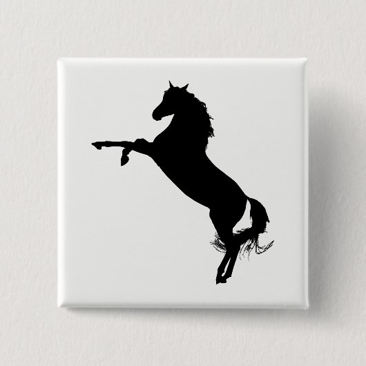 Arabian Horse Silhouette Vierkante Button 5,1 Cm (Voorkant)