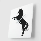 Arabian Horse Silhouette Vierkante Klok (Hoek)